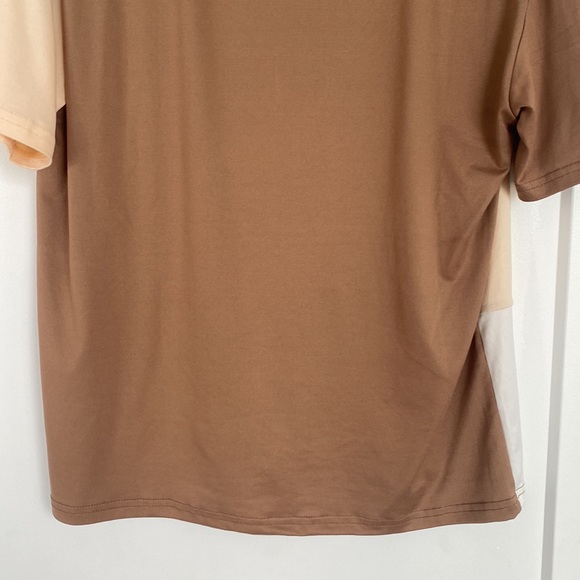 oversized block color v neck tshirt - Picture 4 of 4